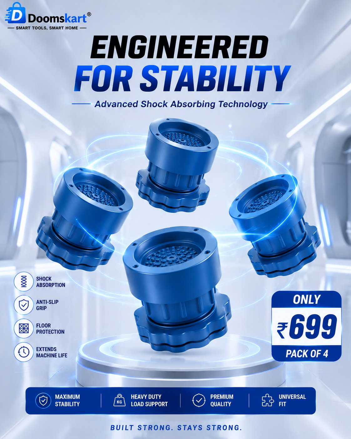 Washing Machine Anti vibration Foot Pads (Pack of 4)