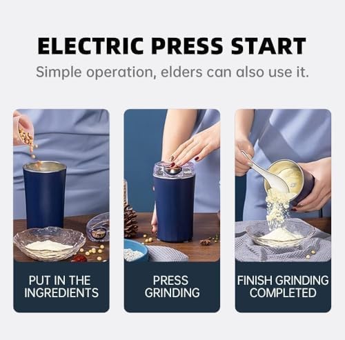 Premium Stainless Steel 4 Blade  Electric Herb & Spice Grinder