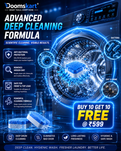 Washing Machine Cleaning Tablets – Buy 10 Get 10 Free
