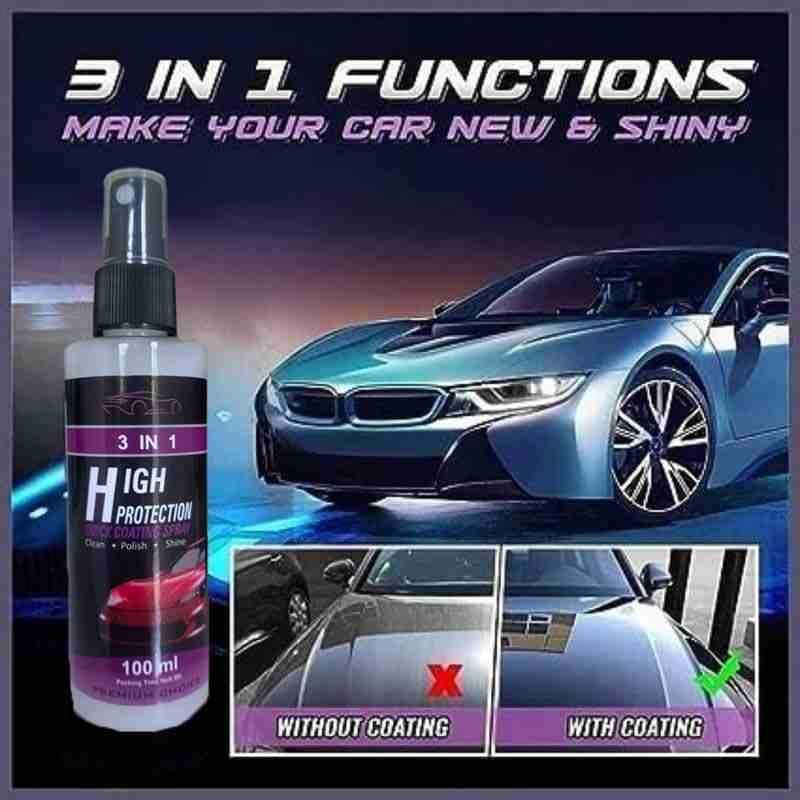 🔥3 in 1 High Protection Quick Car Ceramic Coating Spray - 😍(BUY 1 Get 1 Free)😍