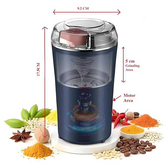 Premium Stainless Steel 4 Blade  Electric Herb & Spice Grinder
