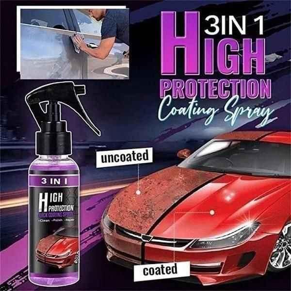 🔥3 in 1 High Protection Quick Car Ceramic Coating Spray - 😍(BUY 1 Get 1 Free)😍