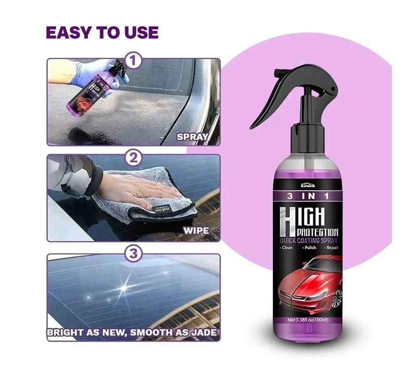 🔥3 in 1 High Protection Quick Car Ceramic Coating Spray - 😍(BUY 1 Get 1 Free)😍