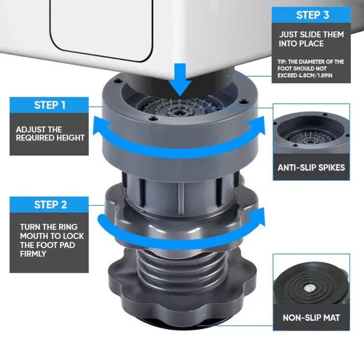 Anti-Vibration Washing Machine Foot Pads (Pack of 4)