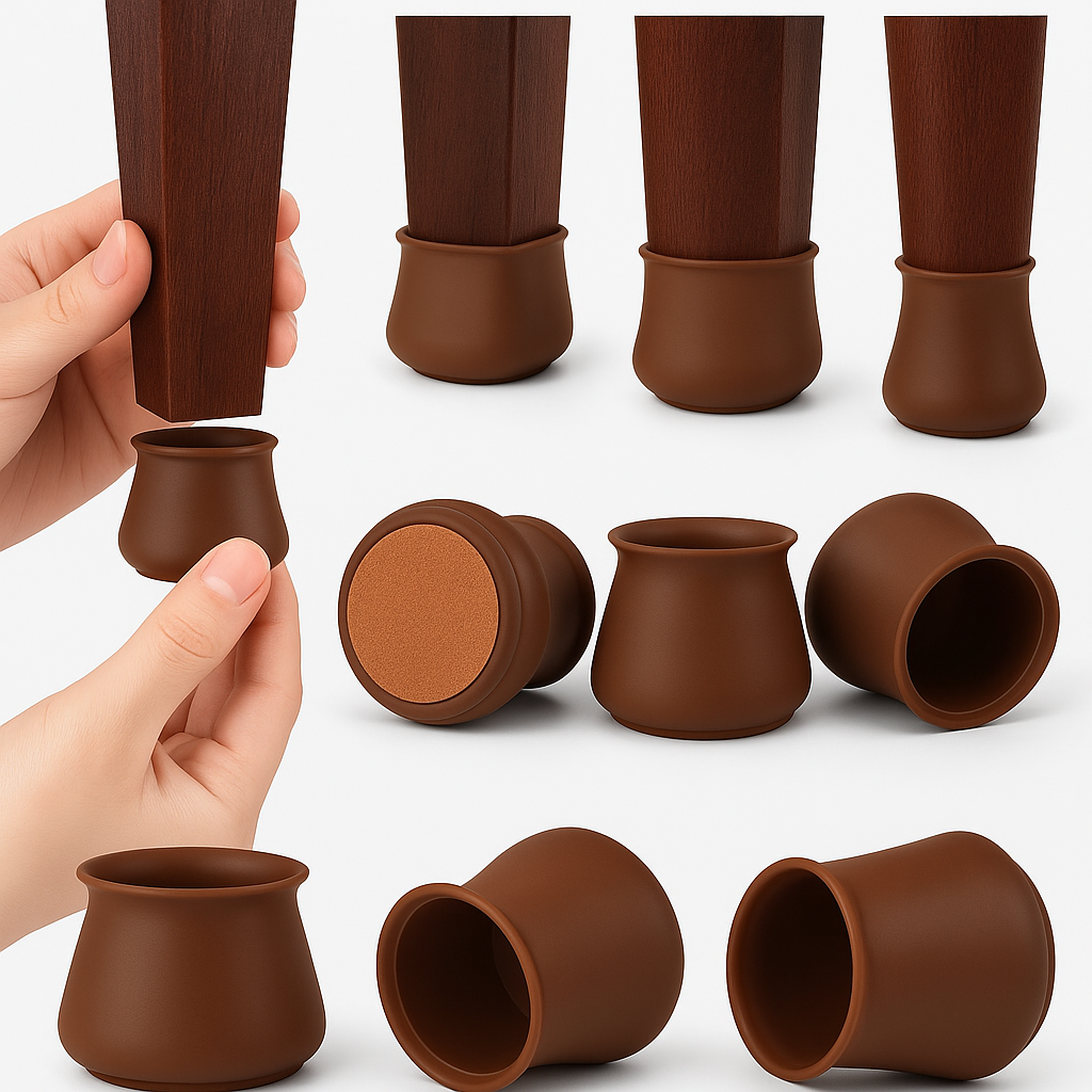 Premium Silicone Chair Leg Protectors – Anti-Scratch Noise-Free Floor Covers