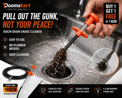 360° Spring Sink Drain Cleaner Pipe
