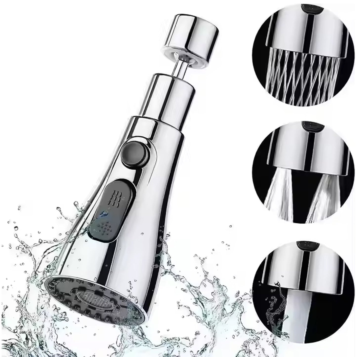 360° Rotating Kitchen Faucet – Powerful 3-Mode Water Spray