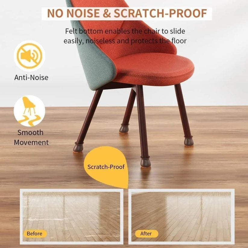 Premium Silicone Chair Leg Protectors – Anti-Scratch Noise-Free Floor Covers